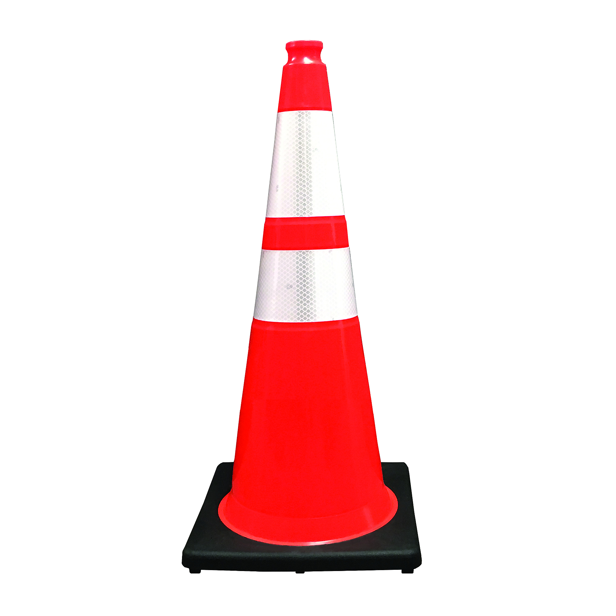 Eastern Metal Orange Traffic Cones 5 pk. Black Base, 28in. 7lb., Model# TC2-28PO64